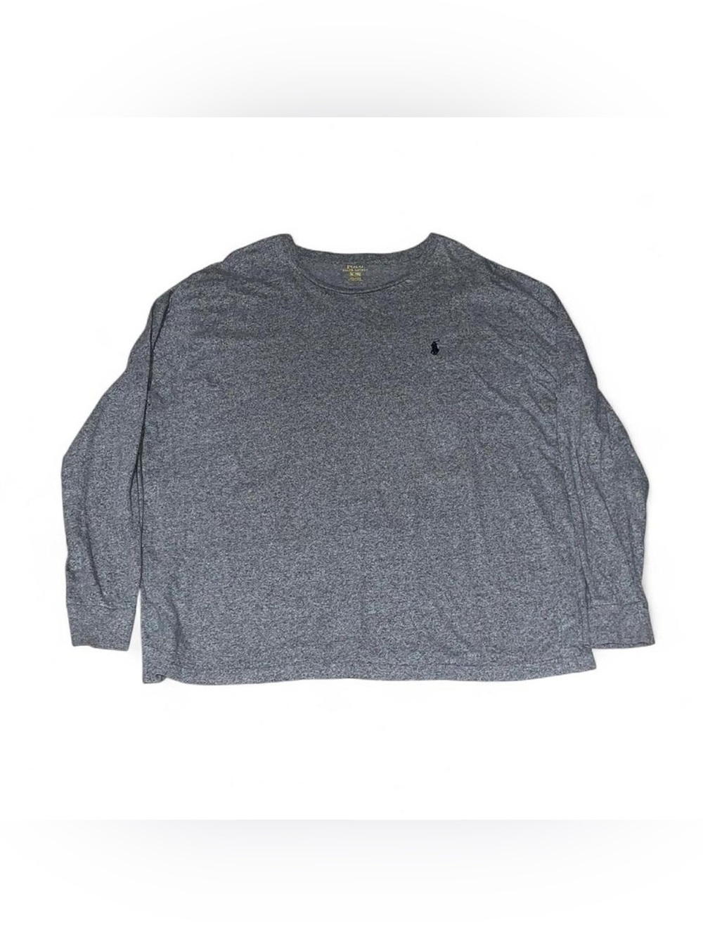 Polo by Ralph Lauren Men's Long-Sleeve Crewneck in Heather Charcoal Gray